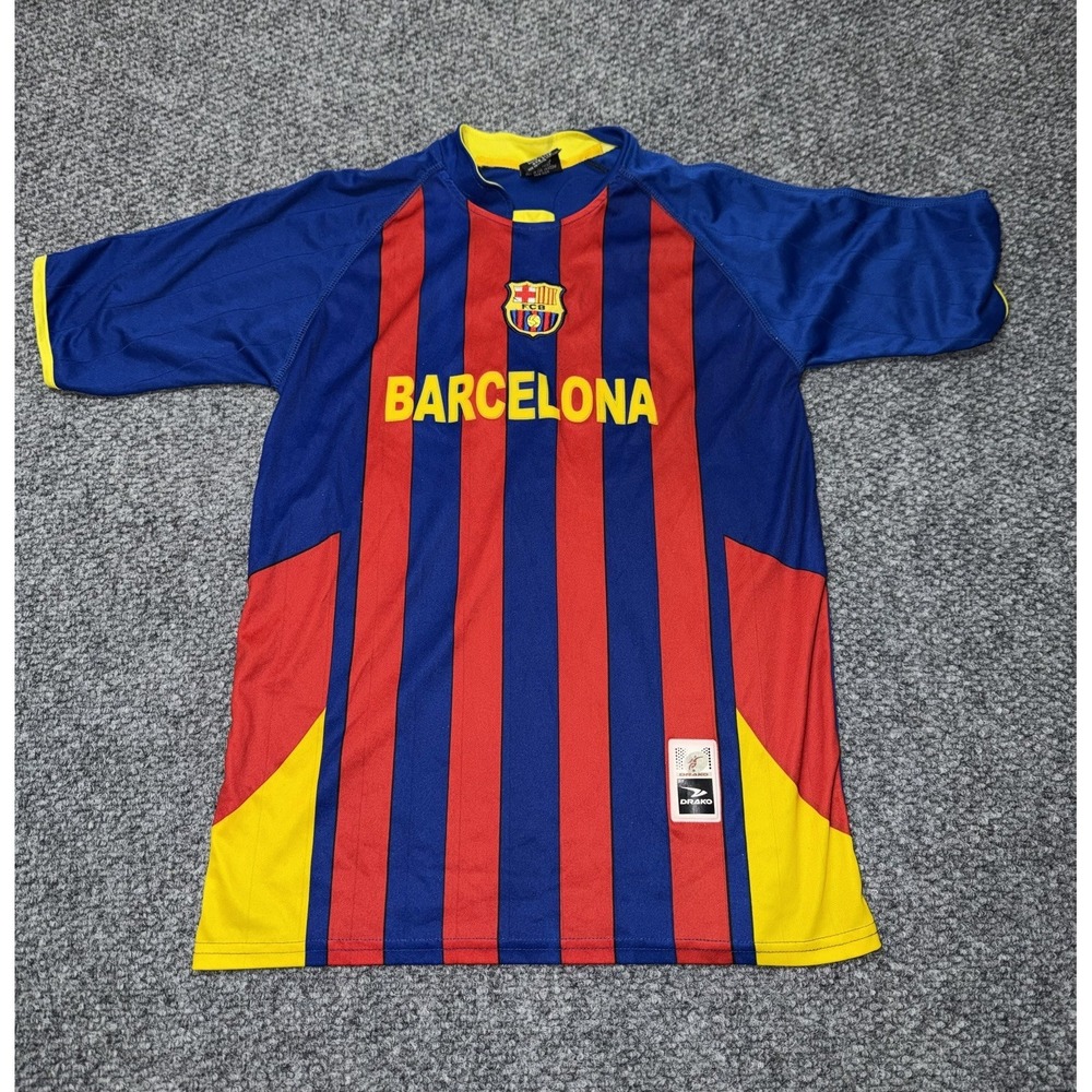Drako FC Barcelona Soccer Jersey Shirt Blue‎ Red Yellow One Size